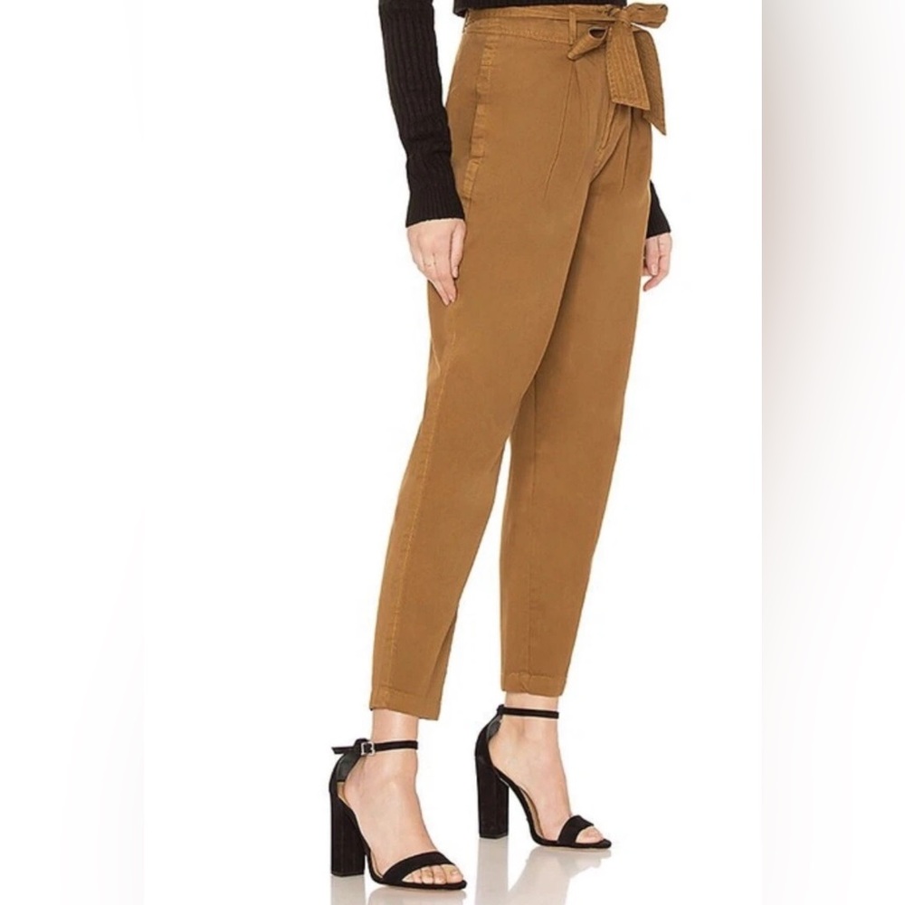 NWT NEW Free People Women’s Brown Hi-Waisted Pegged 90's Crop Pants Size 6